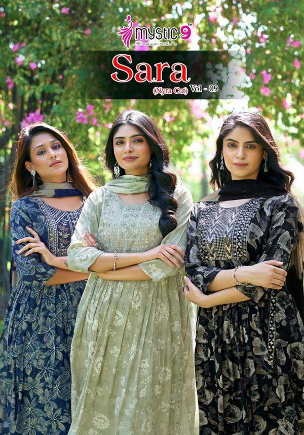 Mystic9 Sara Vol-9 – Nyra Cut Kurti With Pant & Dupatta